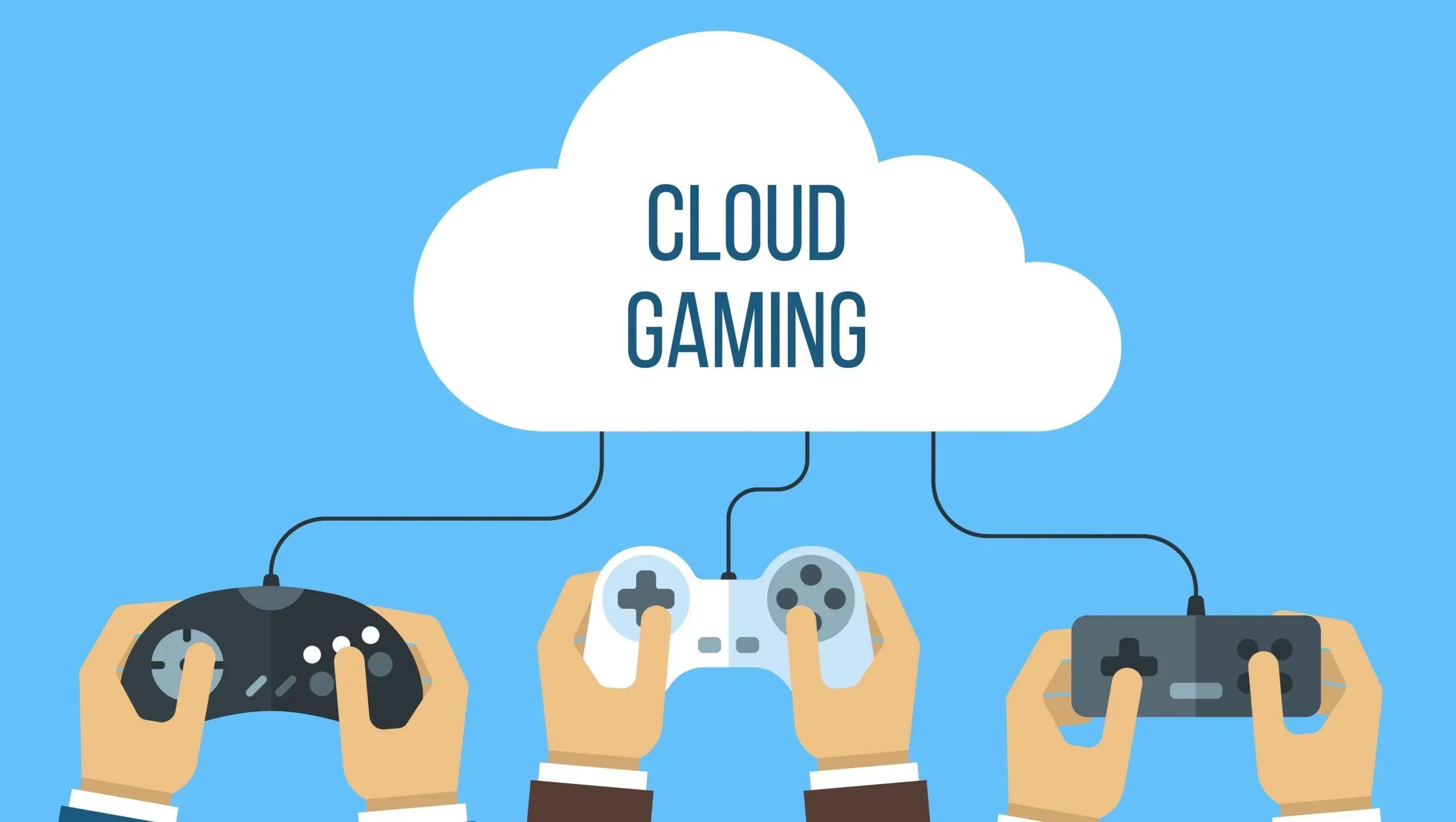 Alt text (in Italian):Cloud gaming, il futuro del gioco online con controller connessi alla nuvola