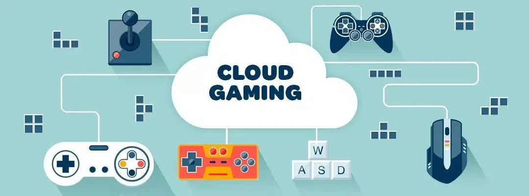 **Alt text (in Italian):**
Confronto soluzioni cloud gaming con controller e tastiere collegati.