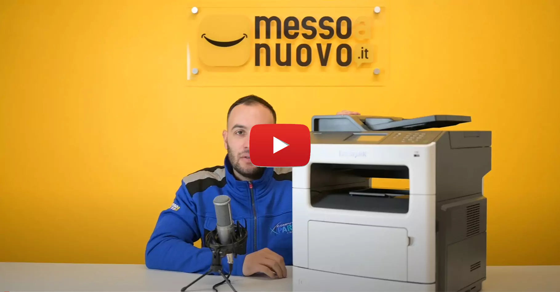 **Alt text (in Italian):**
Recensione stampante Lexmark XM1140, perfetta per ufficio moderno.