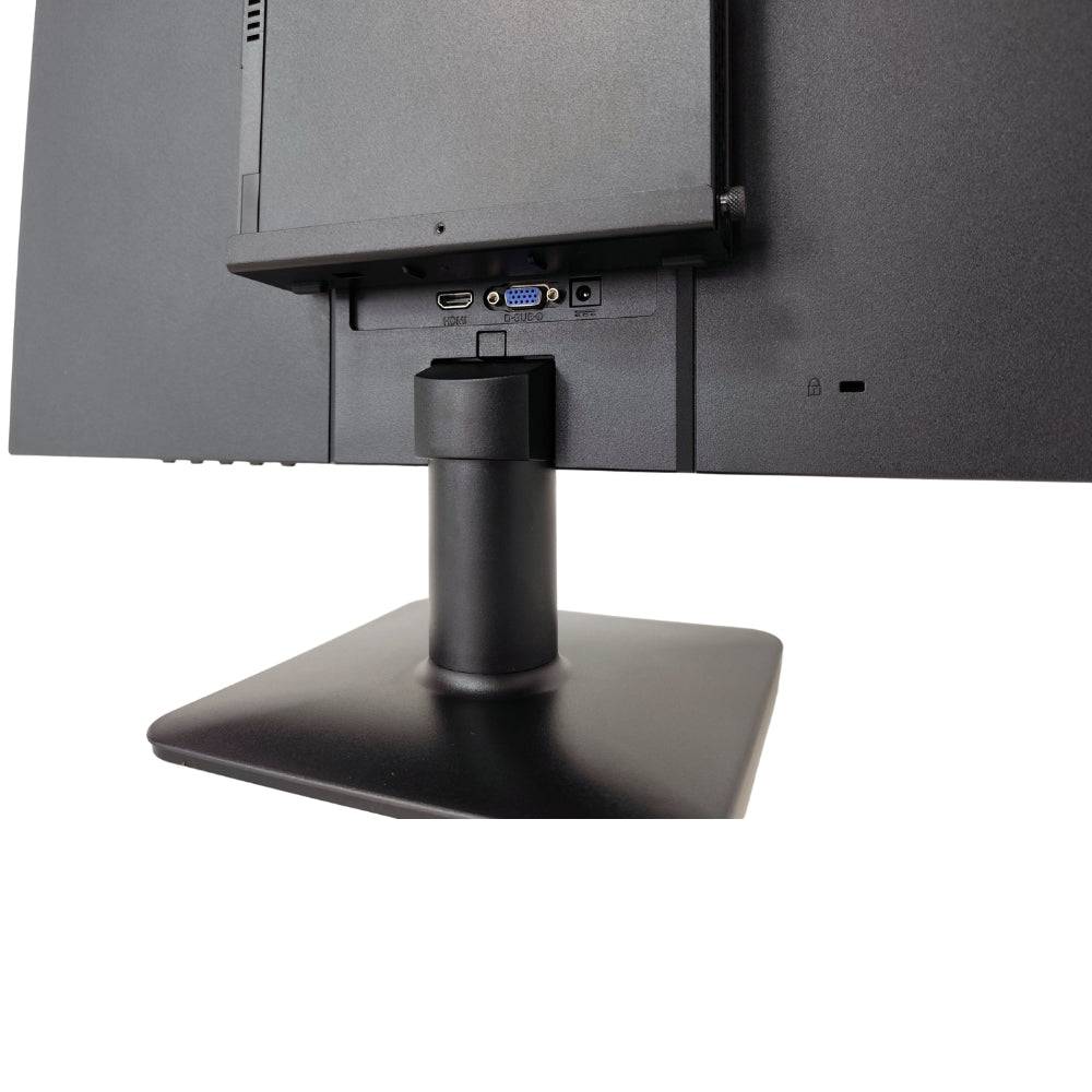 Connettori posteriori del monitor Philips con Mini PC Lenovo M910q, parte della postazione All In One con docking USB-C 10 in 1.