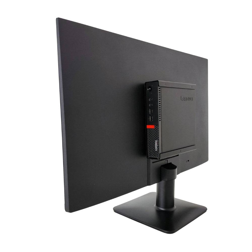 Retro del monitor Philips con Mini PC Lenovo M910q integrato, soluzione All In One compatta e potente per ambienti professionali.