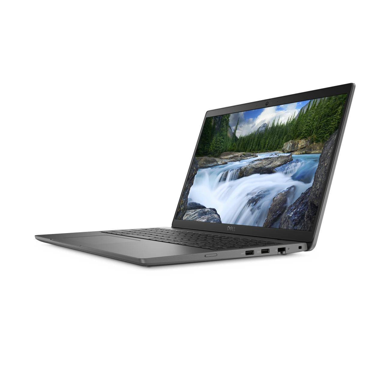 Dell Latitude 3550 i7 visto di lato con schermo acceso, perfetto per professionisti grazie a Intel Core i7, 64GB RAM e SSD 1TB.