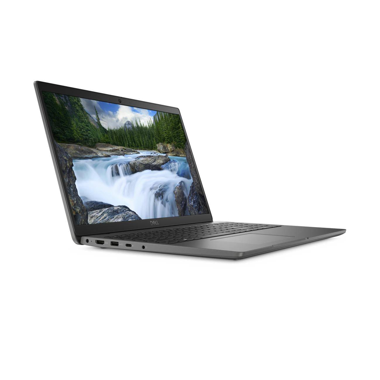 Notebook Dell Latitude 3550 i7 angolazione laterale sinistra, potente laptop con Windows 11 Pro, SSD 1TB e RAM 64GB.