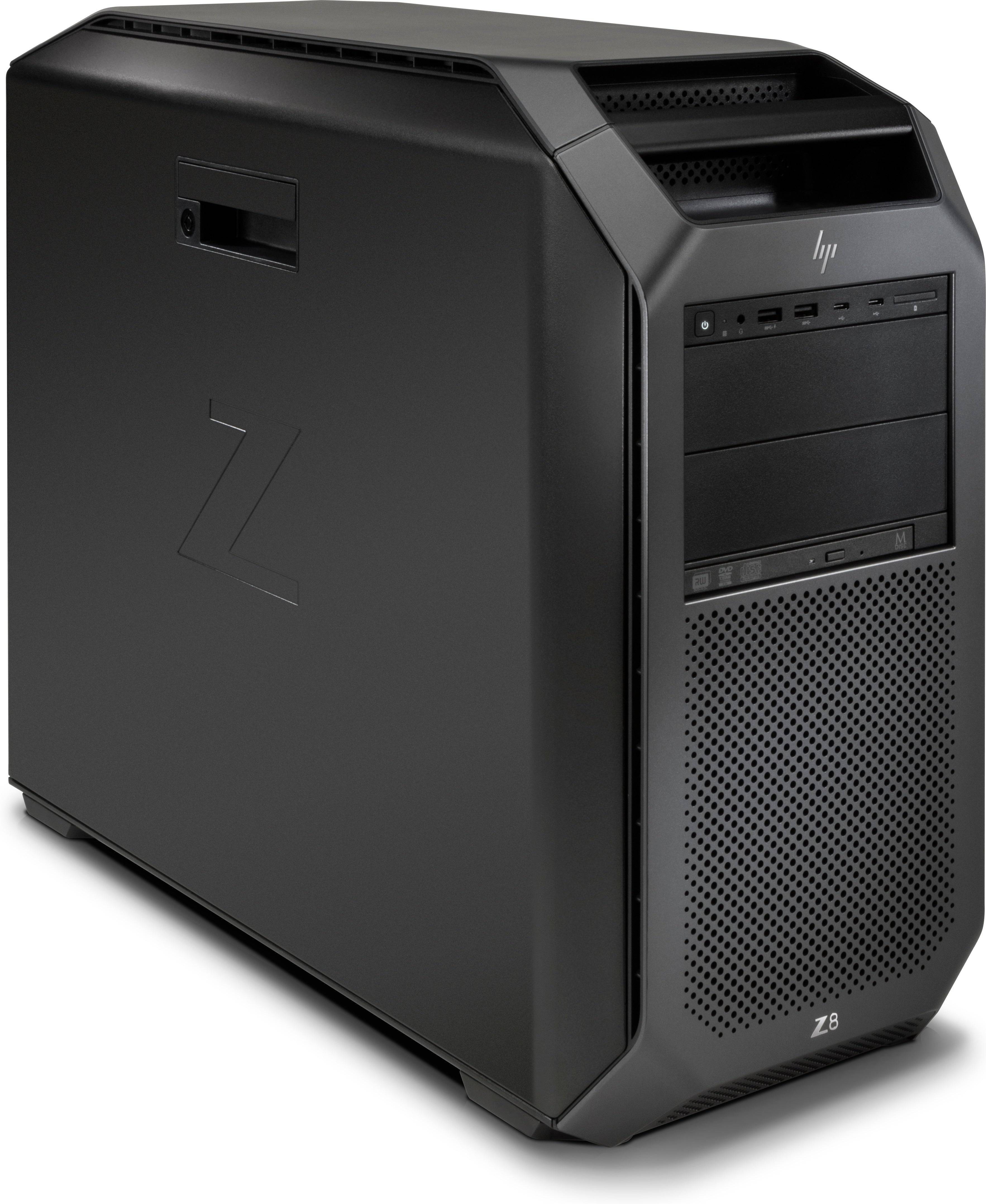 Workstation professionale HP Z8 G4 con chassis orizzontale, adatta a studi di progettazione e server aziendali.