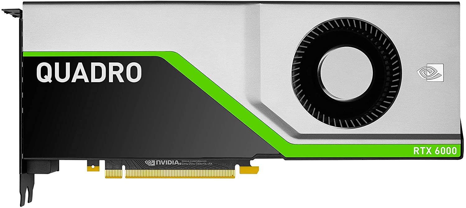 Scheda grafica Nvidia Quadro RTX 6000 24GB per workstation HP Z8 G4, ideale per rendering 3D, AI e applicazioni CAD professionali.