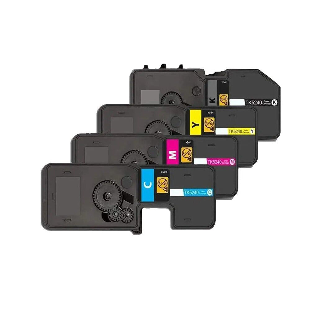 Komplettes Toner-Set TK-5240 für Kyocera EcoSys M5526cd – 3000 Kopien – Schwarz, Cyan, Magenta, Gelb