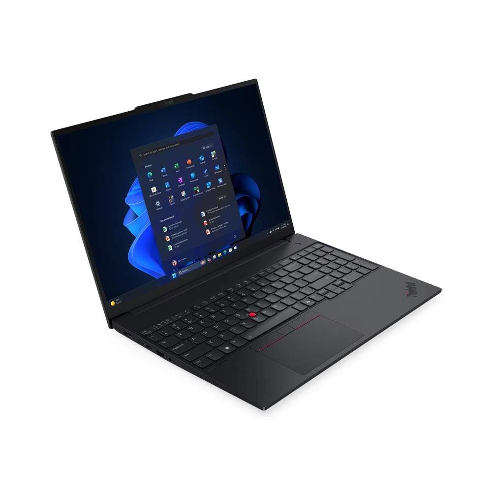 Notebook Lenovo ThinkPad E16 Gen 3 con display 16″ WUXGA, tastiera retroilluminata e Windows 11 Pro, ideale per lavoro e multitasking.