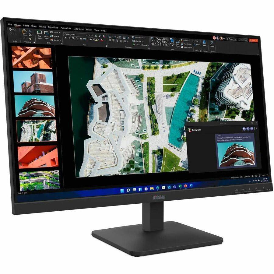 Monitor Lenovo 27 pollici ThinkVision S27-4e con tecnologia IPS e risoluzione Full HD, design moderno per ambienti professionali.