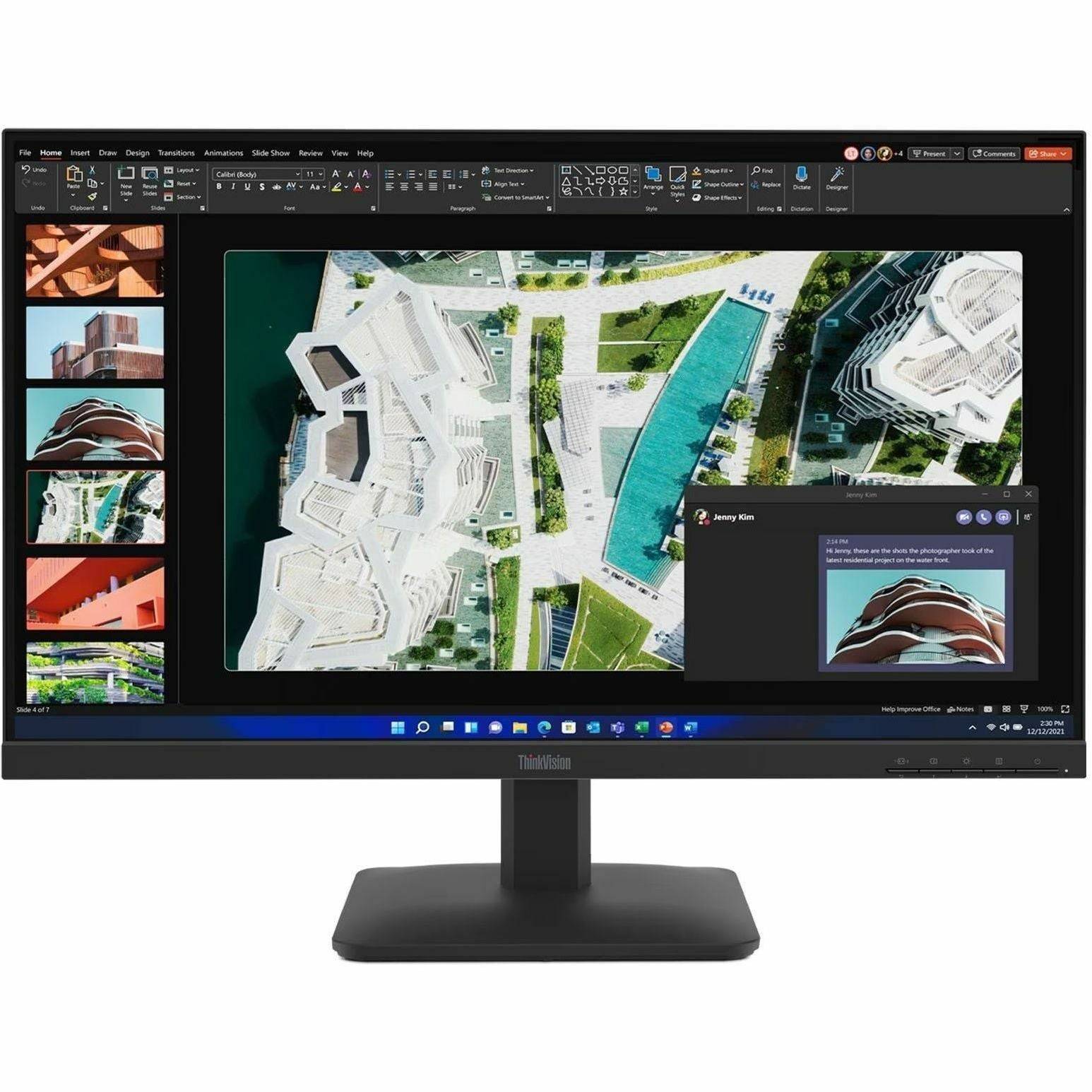 Display Lenovo ThinkVision S27-4e 27″ Full HD con immagini nitide e colori vividi, perfetto per uso aziendale e intrattenimento multimediale.