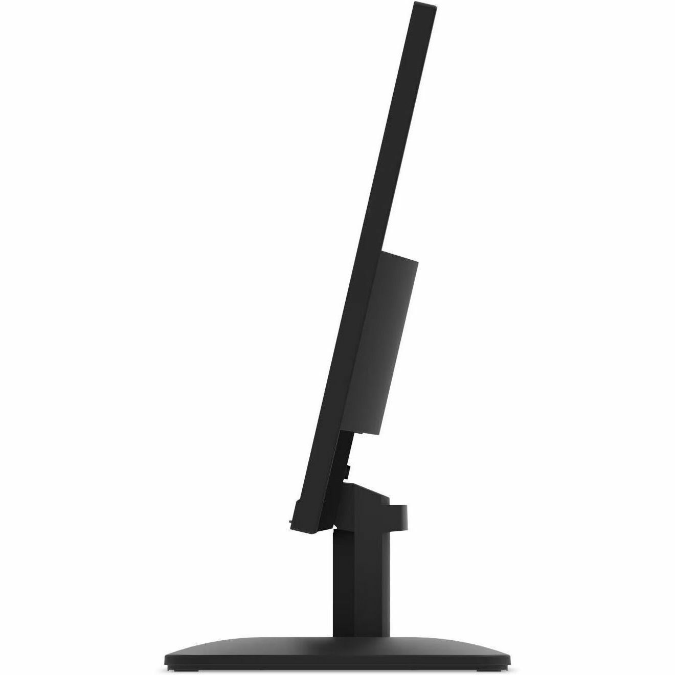 Monitor Lenovo ThinkVision S27-4e 27″ visto lateralmente con inclinazione regolabile, ideale per configurazioni ergonomiche.