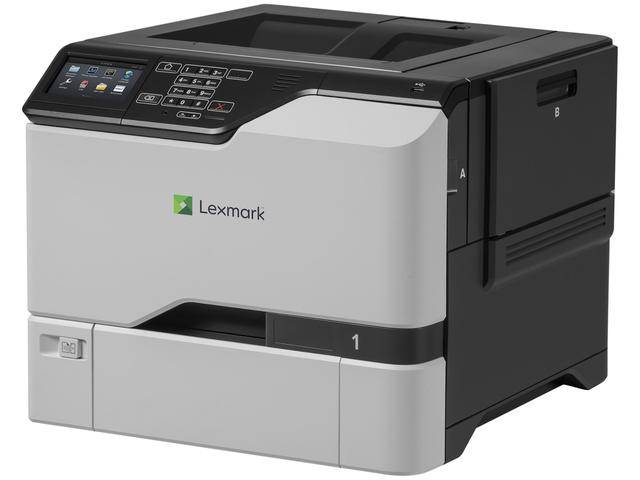 Stampante laser a colori Lexmark CS725de A4 ricondizionata con doppio vassoio carta e connettività di rete per ambienti aziendali.