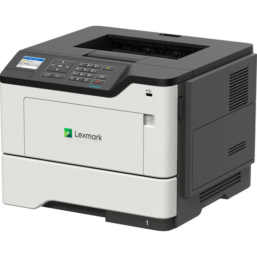 Lexmark MS621dn stampante laser A4 bianco e nero con connettività di rete, velocità 47ppm e design compatto per ambienti professionali.