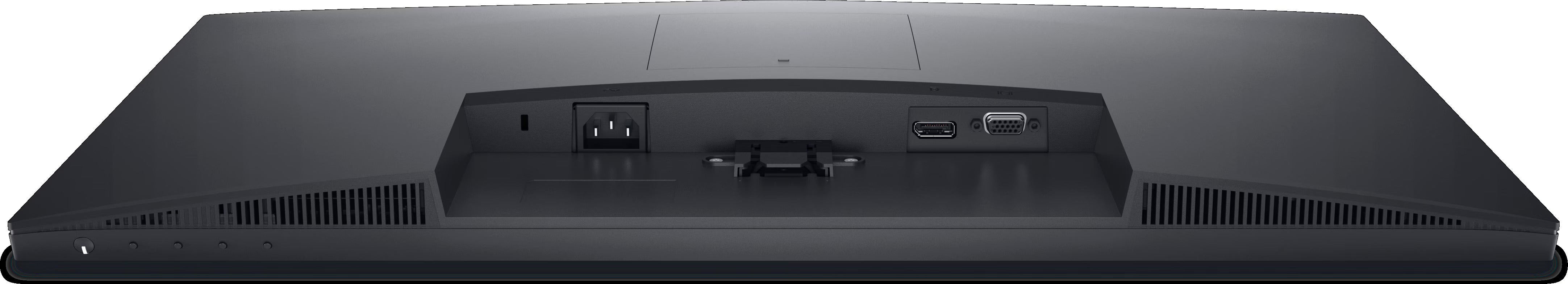 Pannello con porte del monitor Dell E2725H 27" Full HD, include ingressi DisplayPort e VGA per ampia compatibilità con dispositivi.