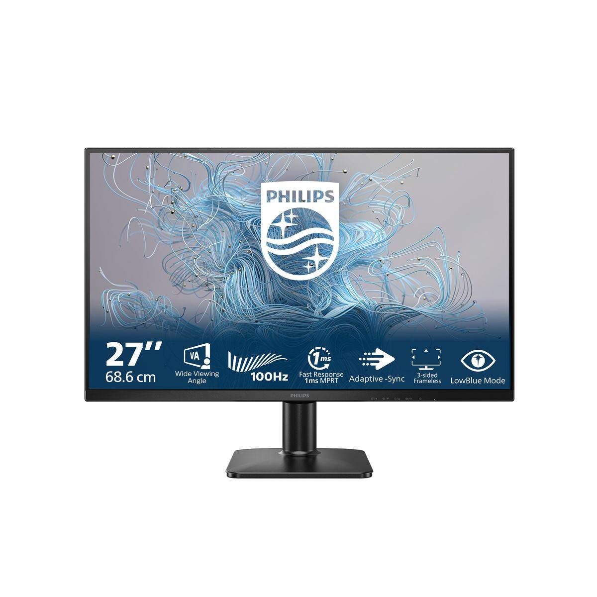 Philips Monitor 27″ Full HD con Adaptive Sync, SmartContrast e risposta rapida 1ms MPRT, perfetto per uso professionale e intrattenimento.