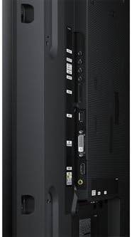 Pannello laterale del monitor Samsung DB55E con porte HDMI, DVI, USB e jack audio, offrendo connettività versatile per digital signage professionale.