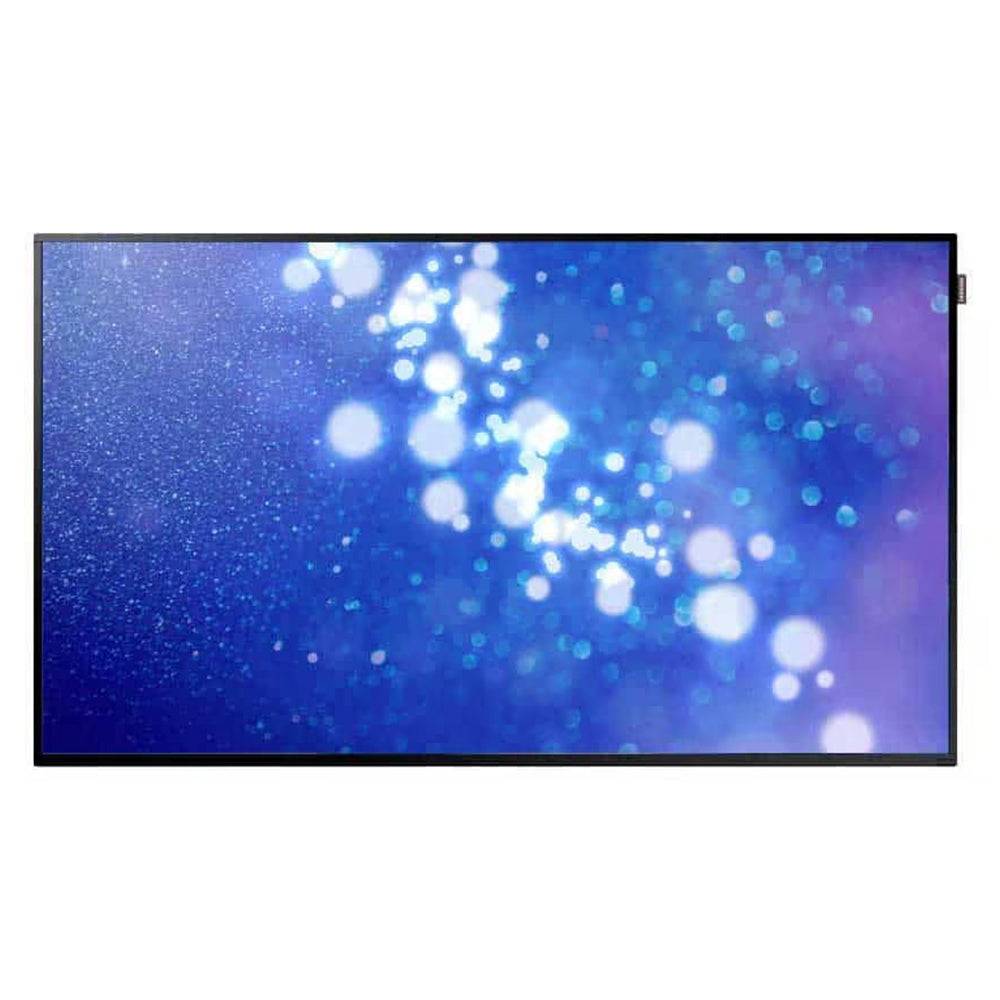 Monitor Samsung DM55E 55 pollici Full HD ricondizionato con display luminoso e design sottile, ideale per segnaletica digitale aziendale.