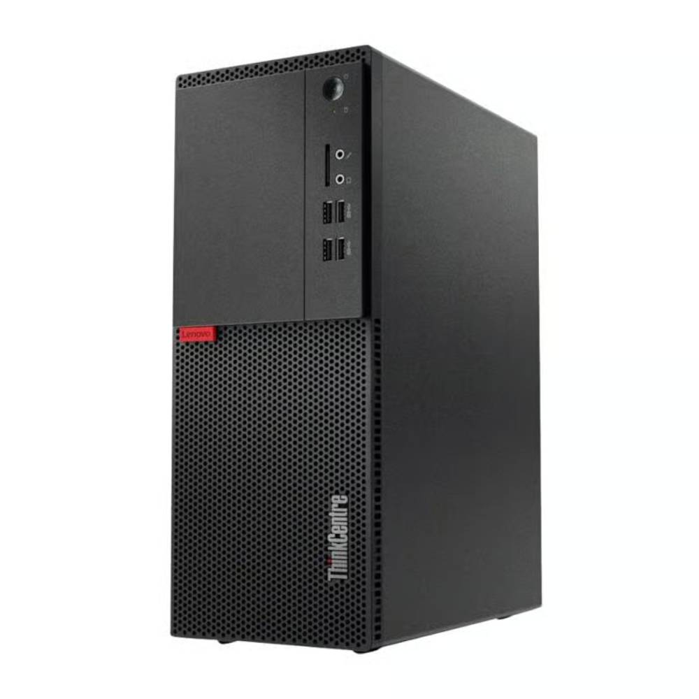 PC fisso Lenovo ThinkCentre M710T ricondizionato con processore Intel Core i7-6700, design compatto e porte frontali USB per facile accesso.