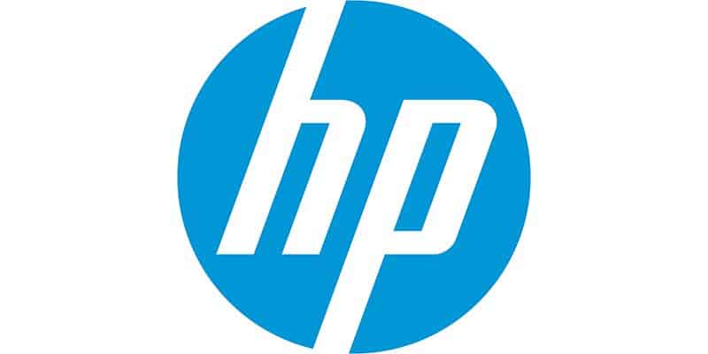 **Alt text (in Italian):**  
Logo HP, simbolo del dominio nel mercato informatico nuovo e ricondizionato.