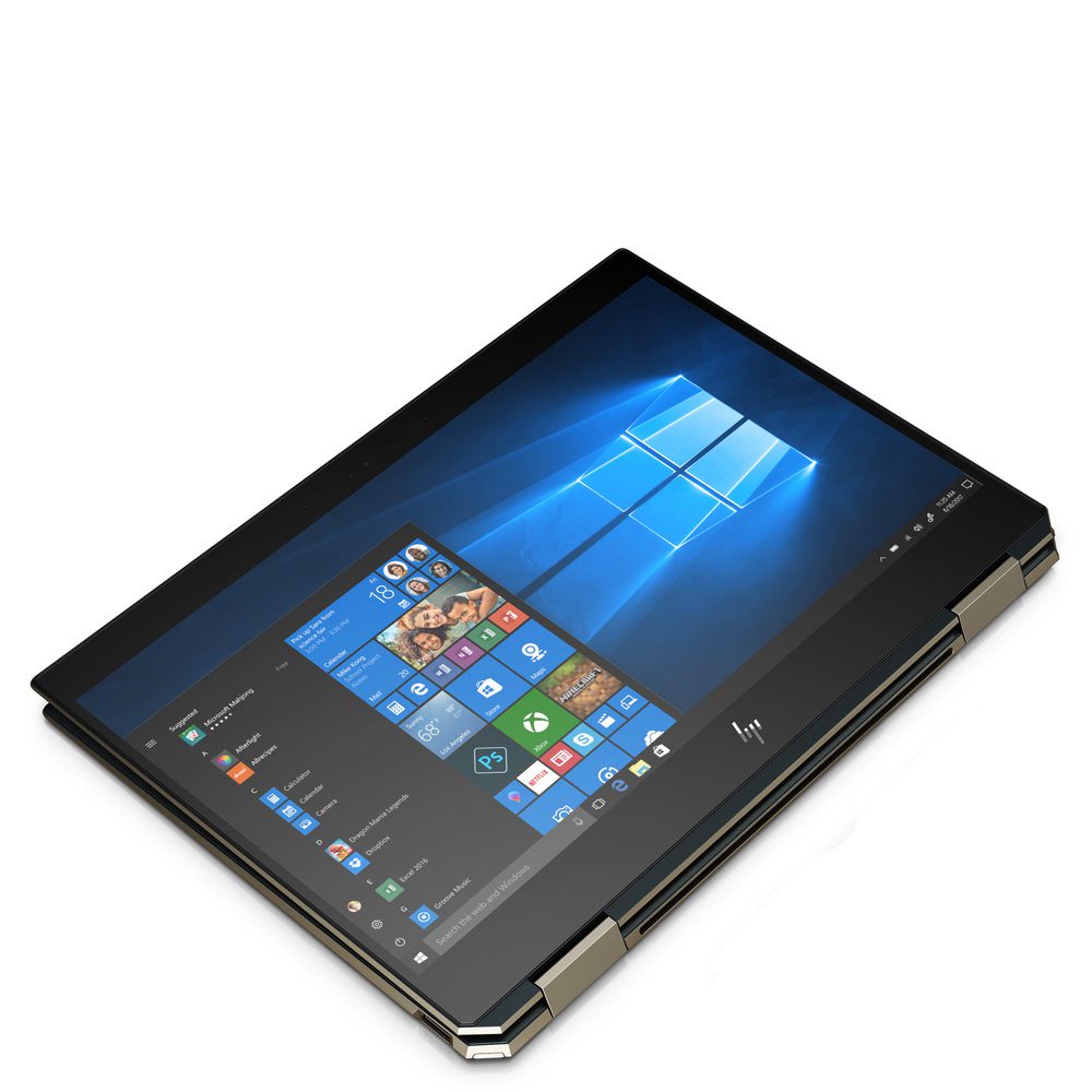 Tablet convertibile HP con schermo touch e sistema operativo Windows 10.