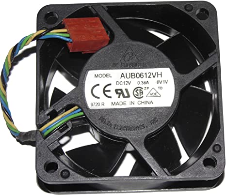 Ventola Delta PC AUB0612VH 4709C1R, 60 x 60 x 20 mm, DC 12 V, 4 Pin, Filo 6 cm
