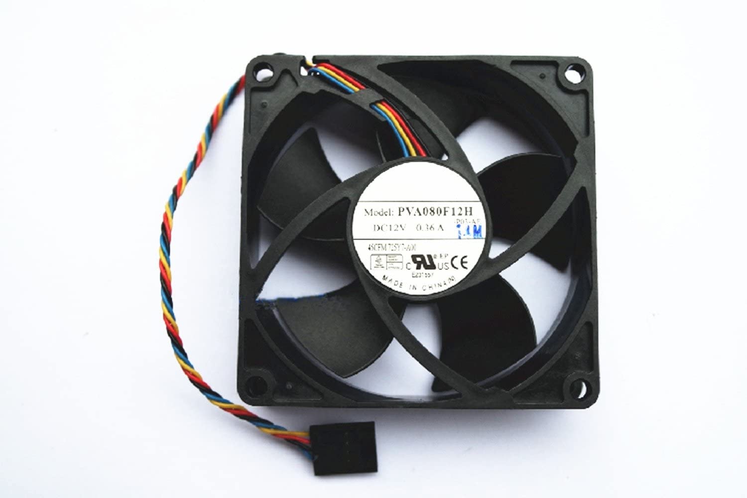 Fan PVA080F12H for 725Y7-A00 Case Fan,12V 0.36A 4-wire 8CM Cooling Fan