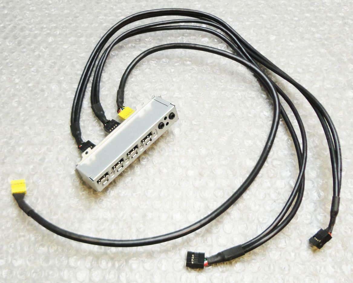 FUJITSU Esprimo USB Front Audio Input Panel and Cables N16W.000057 T26139-Y4018-V5