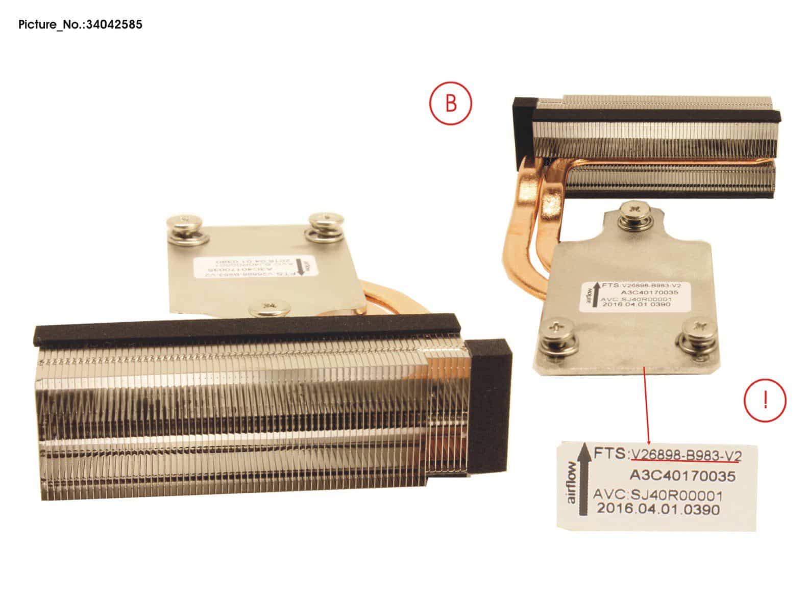 Fujitsu Siemens Esprimo Mini Ventola Di Raffreddamento CPU Calore Sink. V26898-B983