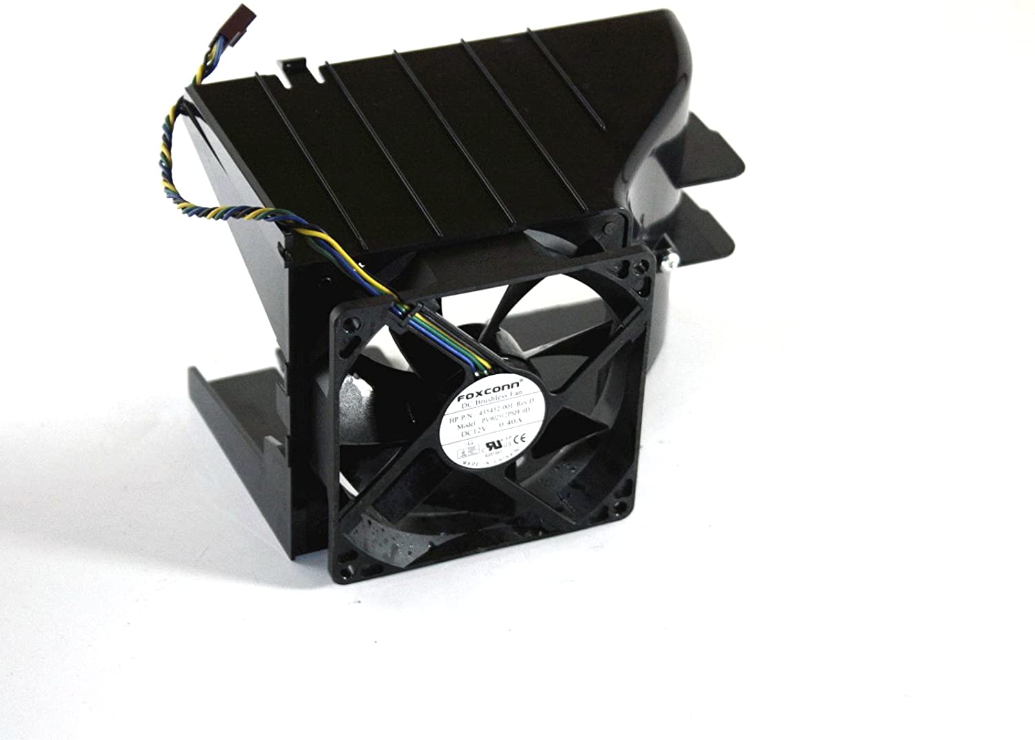Genuine Foxconn HP DC5750 DC5800 DC5850 Computer Case Cooling Fan with Airflow Fan Guides Assembly P1-452251 435452-001