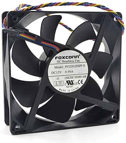 FOXCONN PV 123812 DSPF 120x120x38mm corrente continua 12V 0.90A 4 Wire 5pin ventola di raffreddamento