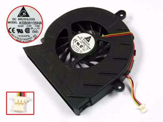 Delta Electronics KSB06105HA Cooling Fan -7G86, bw80X80X15, w30x3x3, 5V 0.40A, Bare Fan