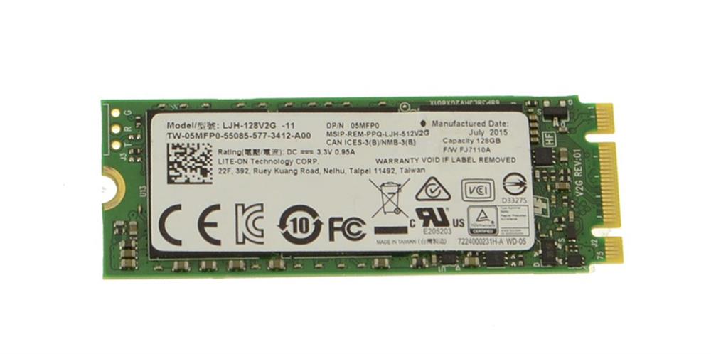 Lite-On LJH-128V2G-11 128 GB SATA M.2 2260 PCIe SSD Solid State Drive 05MFP0
