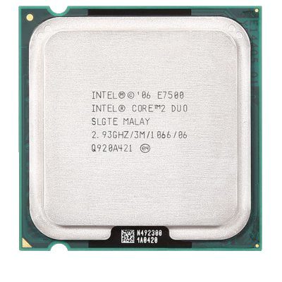 CPU INTEL Core 2 Duo E7500 SLGTE 2.93GHz/3Mb/1066FSB PROCESSORE DESK socket 775