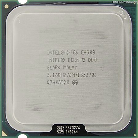 Intel Core 2 Duo E8500 3,16 GHz Dual-Core LGA775 CPU-Prozessor