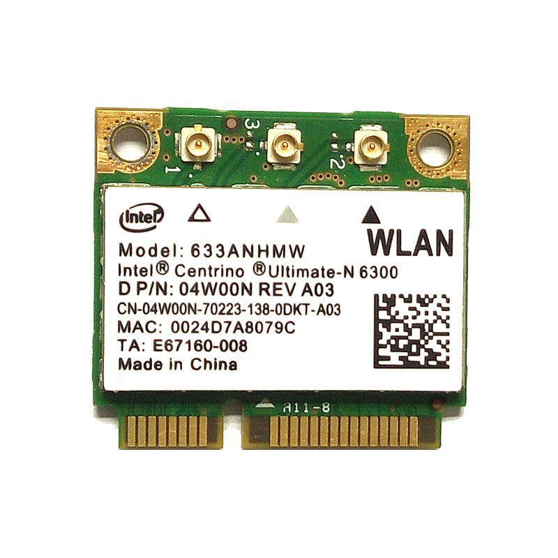 Dell Precision M6700 M6800 Intel Centrino Ultimate-WLAN WIFI N 6300 card 04W00N