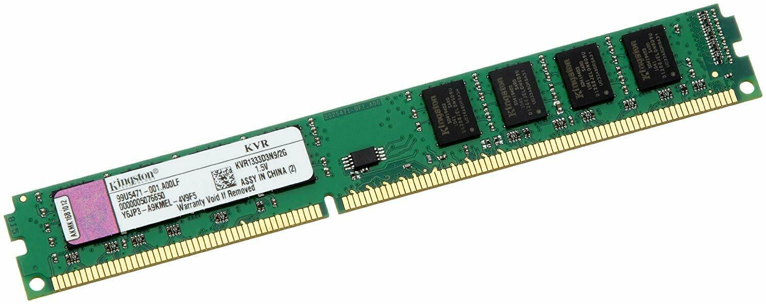 2GB DDR3 RAM Kingston Valueram KVR1333D3N9/2G - PC3-10600U 1333 MHZ