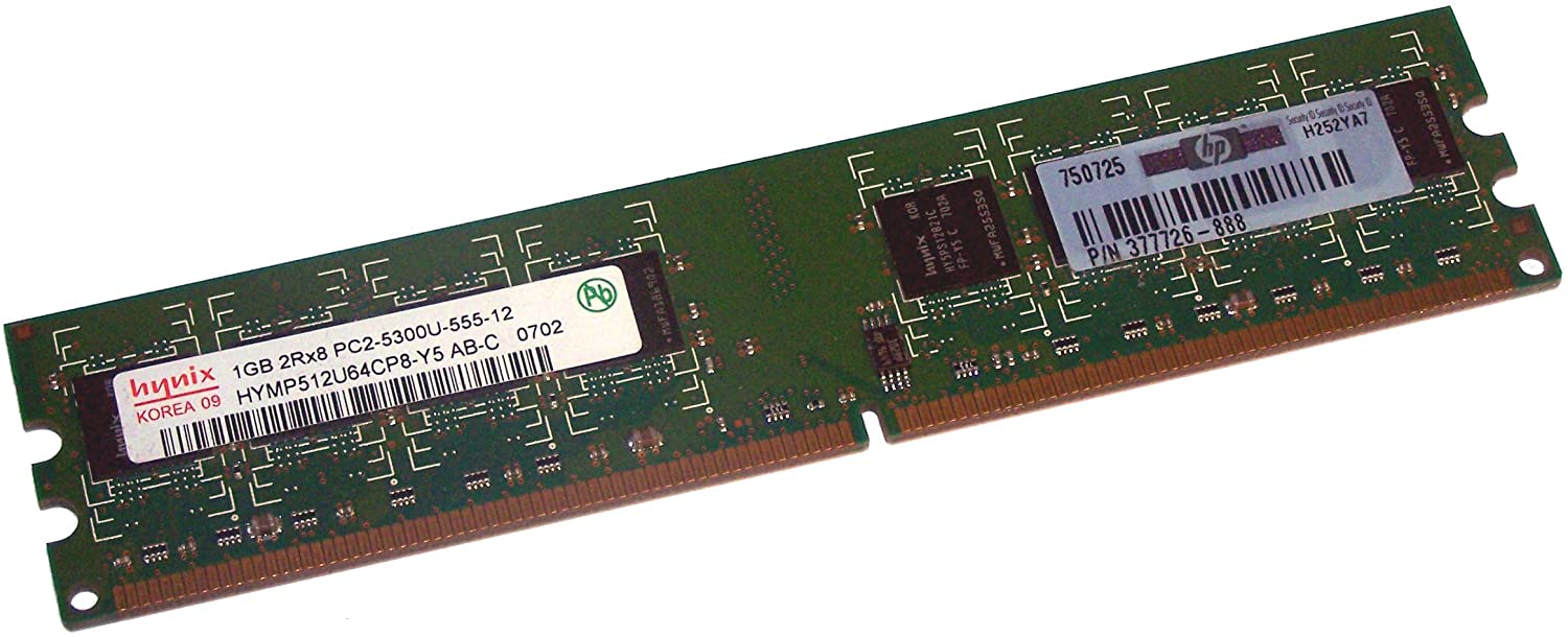 HP Inc. Dimm 1Gb Pc2 5300 Cl5 Pb F, 377726-888