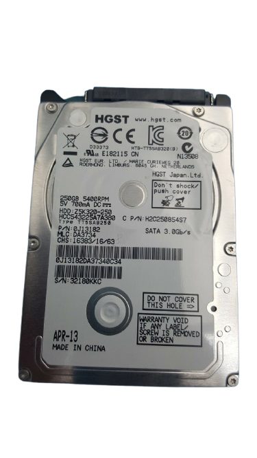 HGST 0J13182 – 250 GB 5,4 K SATA 3,0 Gbit/s 2,5 Zoll 8 MB Cache-Festplatte