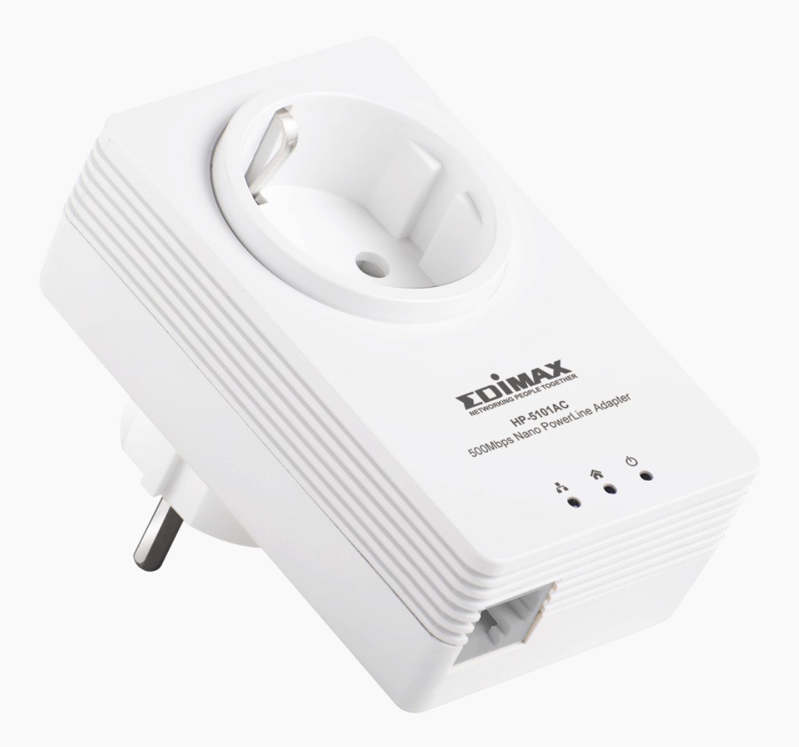 500Mbps Nano PowerLine Adapter with Integrated Power Socket HP-5101AC