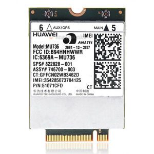 HP ProBook 430 440 HSPA + 3G Scheda Wireless WAN Modulo Huawei MU736 723985-001 748599-001
