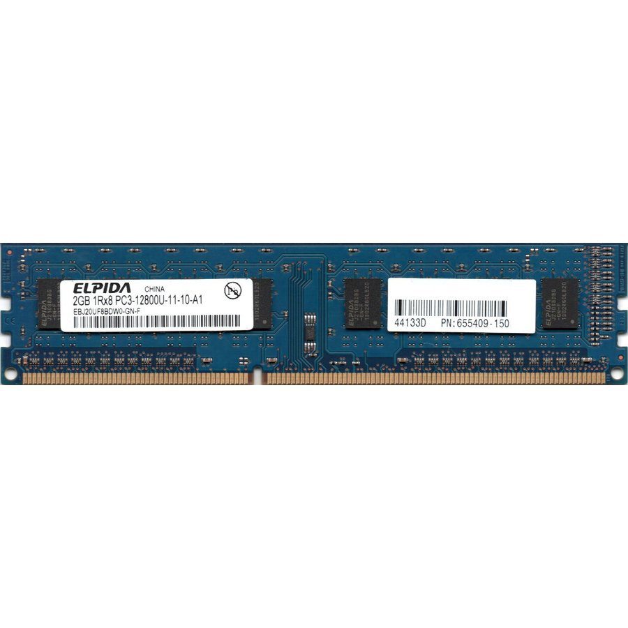 RAM DDR3 Elpida 2Go 240PIN PC3 12800U Barrette Mémoire EBJ20UF8BDW0-GN-F