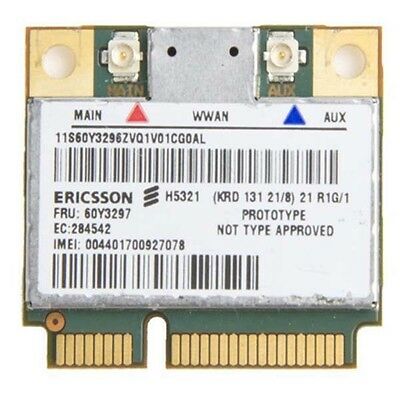 IBM Ericsson H5321GW 60Y3297 3G Wireless WAN Card for Thinkpad x1 Carbon X230 W530 T430