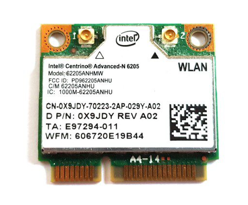 Intel Centrino Advanced-N 6205 Wireless PCI Express WiFi Card 62205 ANHMW 2.4/5Ghz 0X9JDY