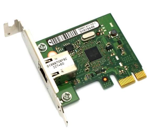 Fujitsu D2807 A11 Gigabit-Ethernet-Netzwerkkarte – PCI Express x1; 1 x RJ-45, Wake-on-LAN, PXE-Unterstützung)
