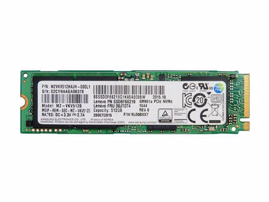 Samsung SM951a SSD M.2 NVMe 512G – 960G SM951a, MZ-VKV5120, MZVKV512HAJH-000L1