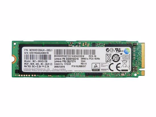 Samsung SM951a SSD M.2 NVMe 512G - 960G SM951a, MZ-VKV5120, MZVKV512HAJH-000L1