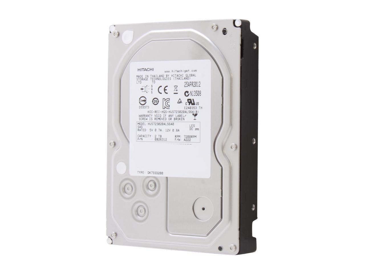 HGST Ultrastar 7K3000 HUS723020ALS640(0B26312) 2TB 7200 RPM 64MB Cache SAS 6Gb/s 3.5