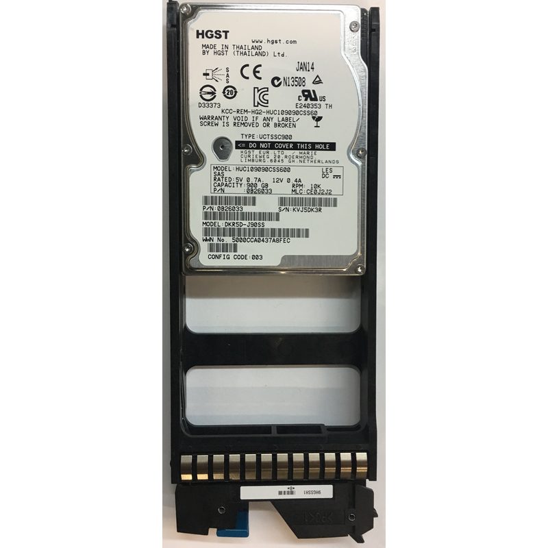 900 GB Hitachi 10K 2,5 Zoll 6 GBit/s SAS-Festplatte 0B26033 HUC109090CSS600 HGST MIT CADDY 0B26033