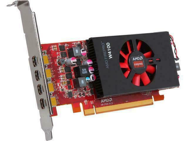 AMD FirePro W4100 graphics video card 2GB 4x miniDP PCIe x16 GDDR5 pci express 025D14