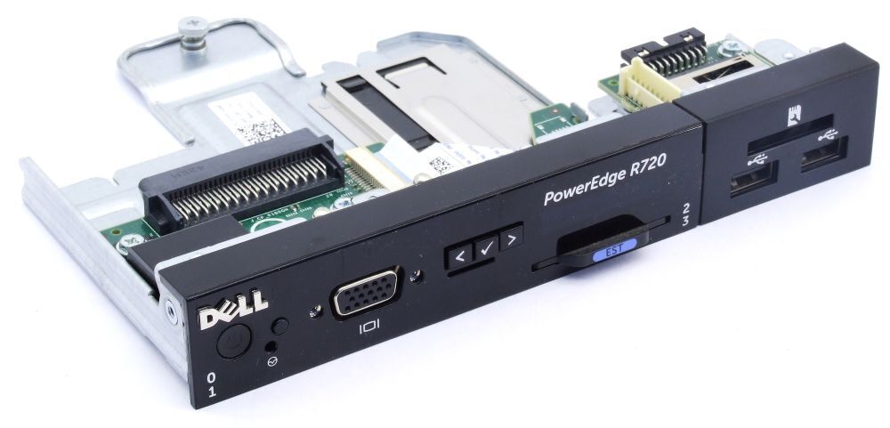 Dell 0X1H10 09V3WV 0K5RJY Frontplattenplatine VGA USB Power Button PowerEdge R720Mit Kabeln im Lieferumfang enthalten