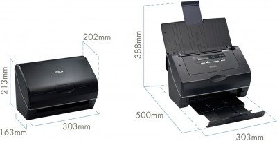 Epson GT-S85 Hochleistungs-A4-Dokumentenscanner mit Blatteinzug, 600 DPI, automatischer Dokumenteneinzug (ADF) und 80 Seiten pro Minute, ideal für große Arbeitsmengen